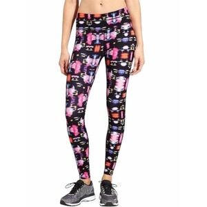 Athleta Leggings Womens‎ Size M Multi Color Abstract Print High Rise Athletic